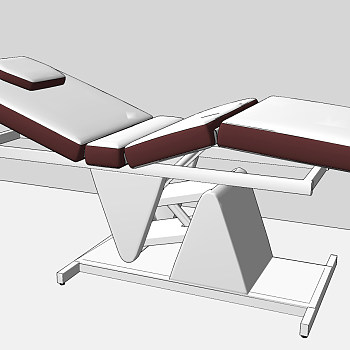 现代医用躺椅su草图模型下载