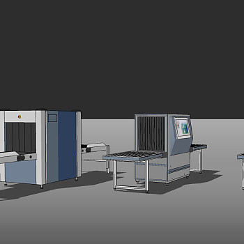 现代安检机su草图模型下载