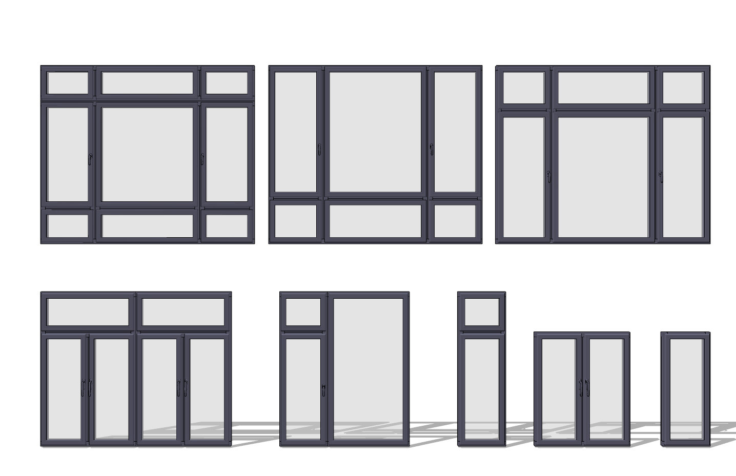 现代窗户窗框su草图模型下载