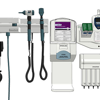 现代医用诊疗器械检测仪器su草图模型下载