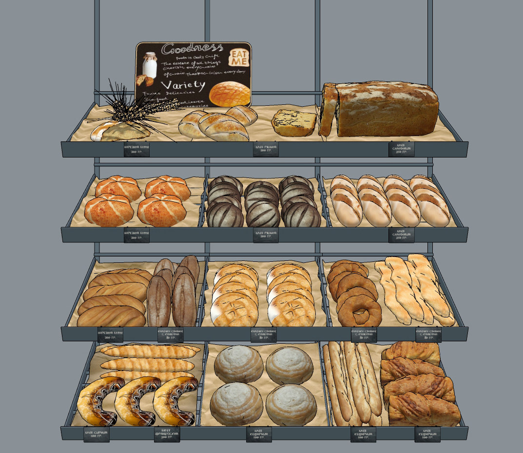 现代甜品面包食物su草图模型下载