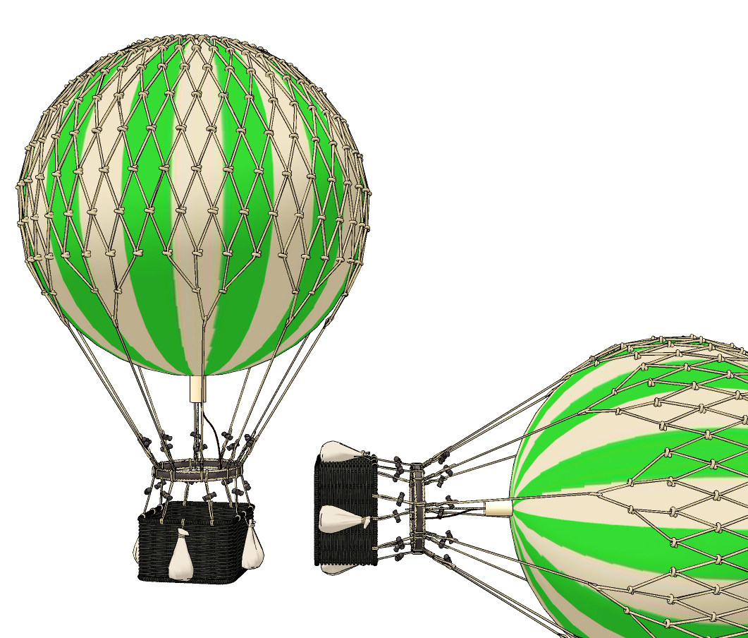 现代热气球儿童游乐器材设施su草图模型下载