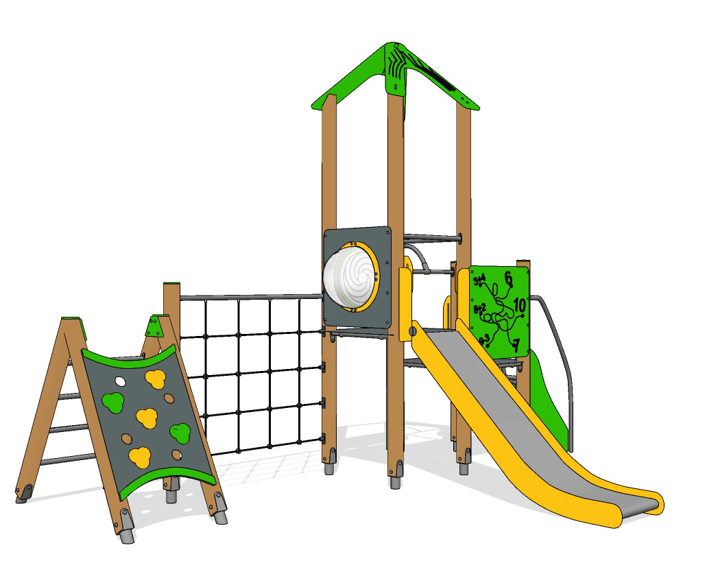 儿童娱乐游乐器材设备，幼儿园滑梯su草图模型下载