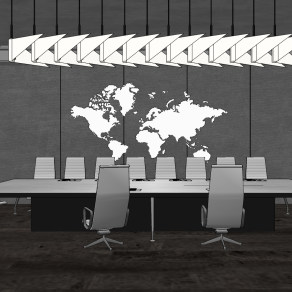 现代会议室,会议桌椅su草图模型下载