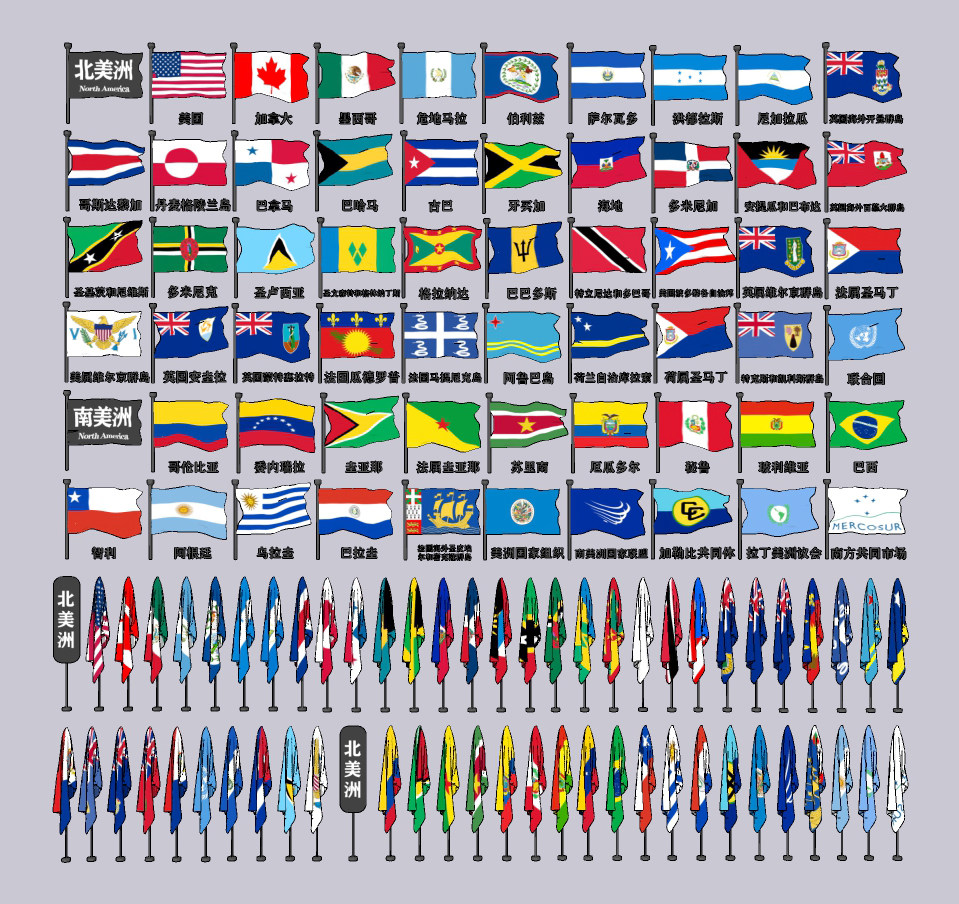 现代国家国旗su草图模型下载