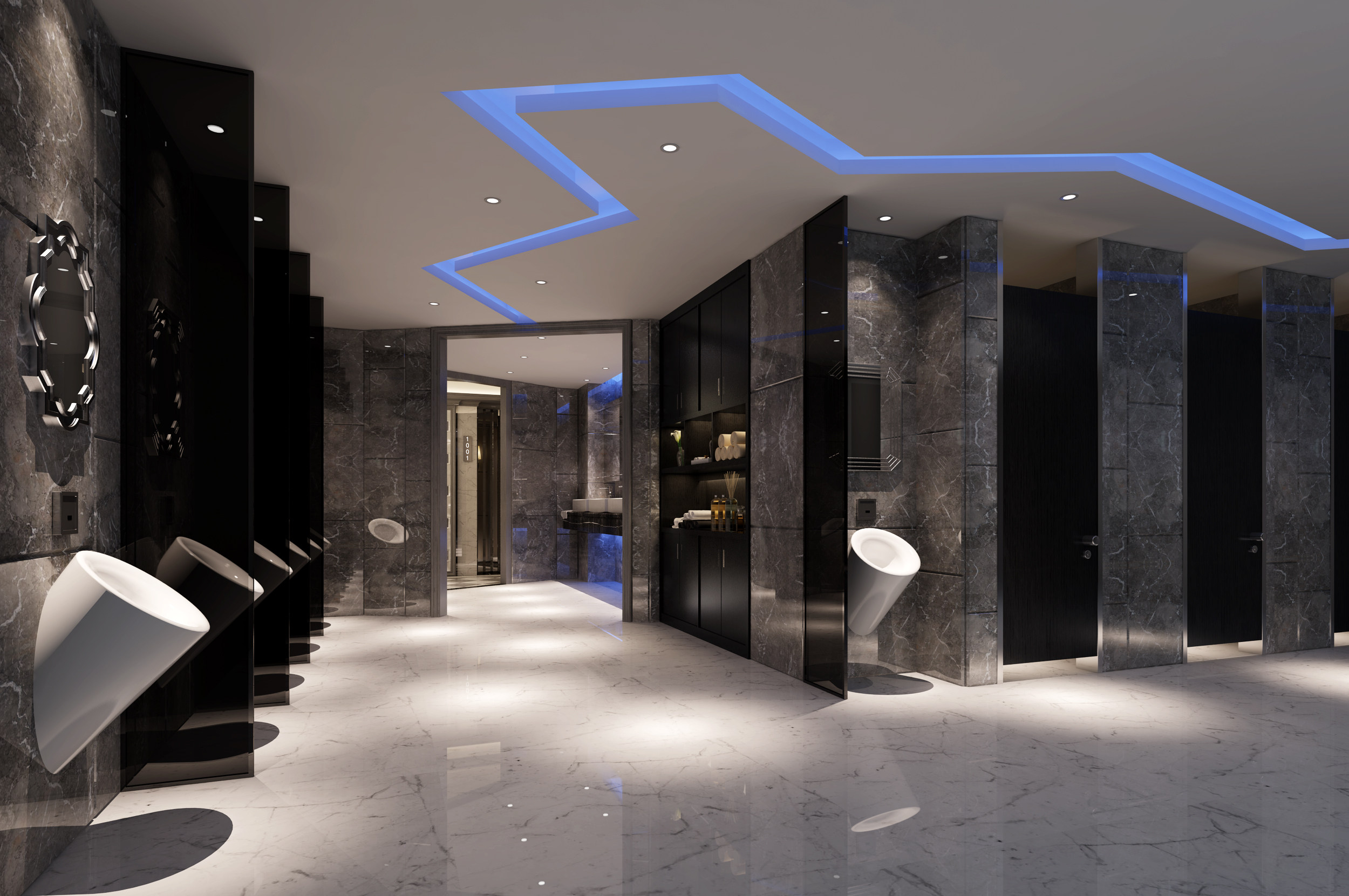 轻奢酒店简欧风格卫生间3D模型下载