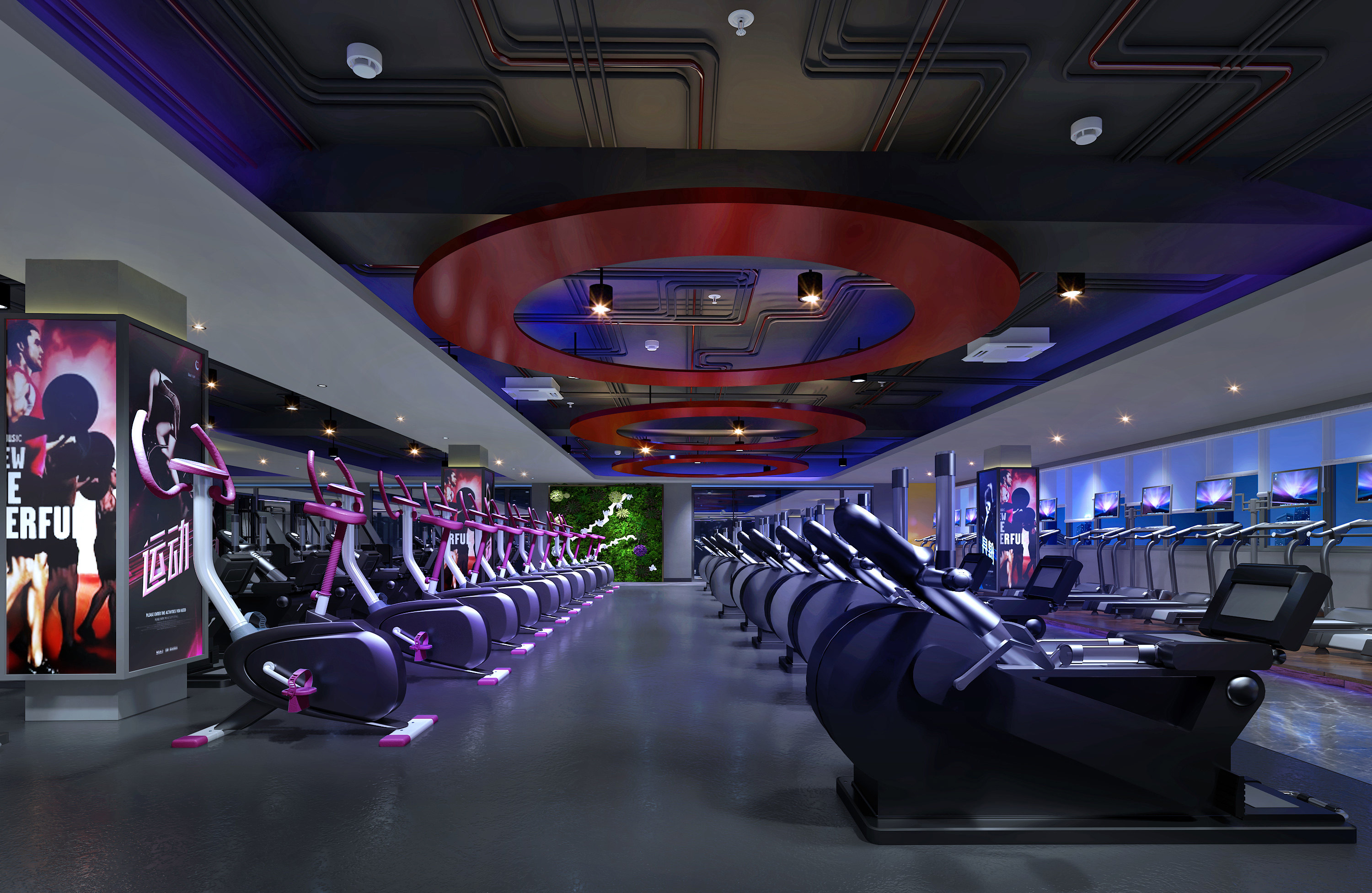 现代健身房3D模型下载