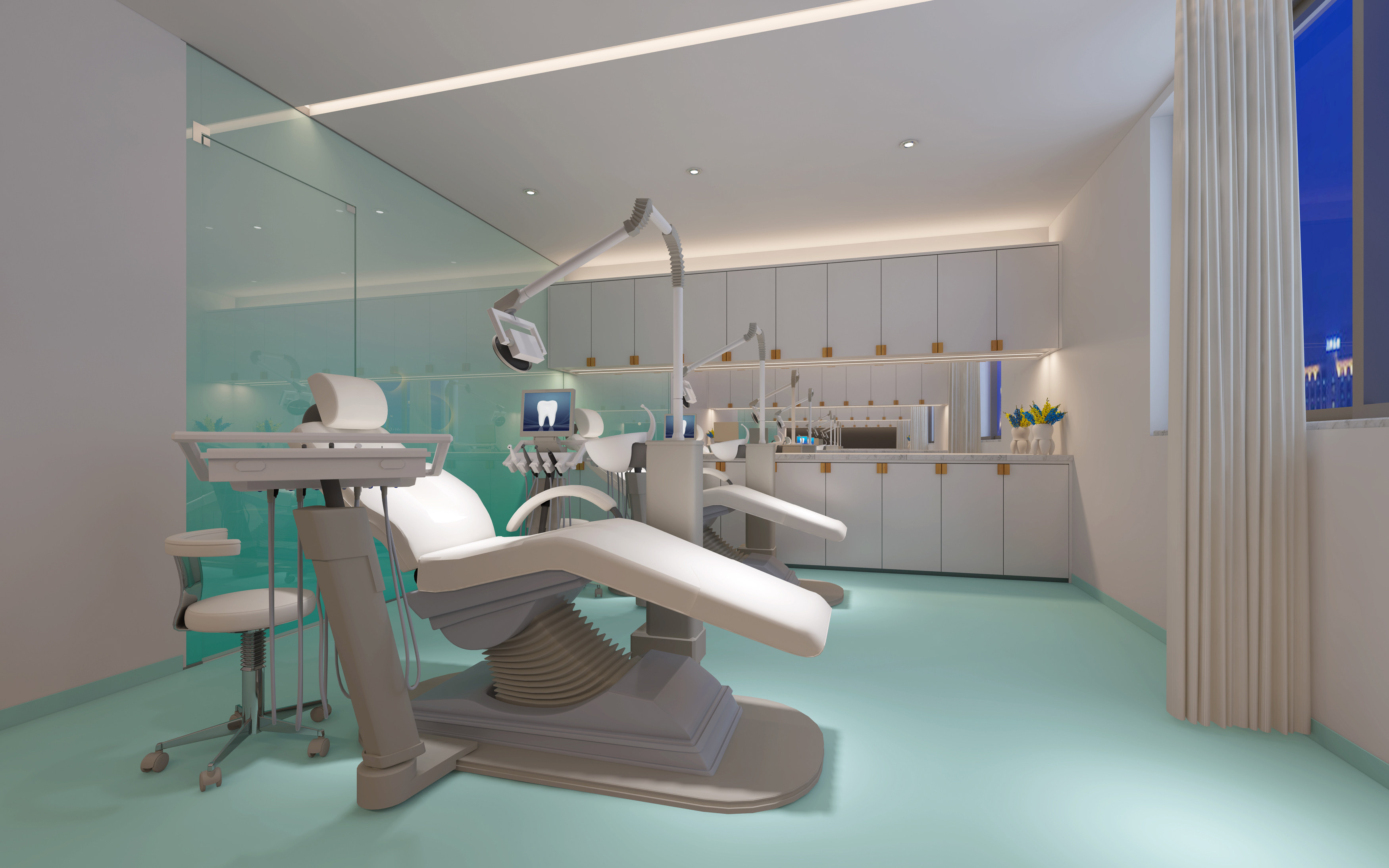 现代牙科诊所3D模型下载