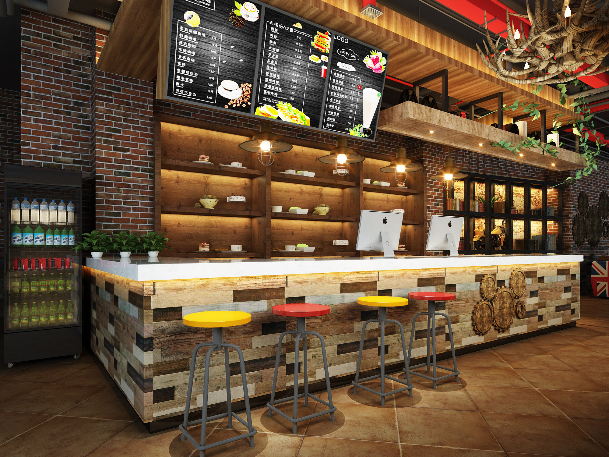 咖啡厅面包房3D模型下载