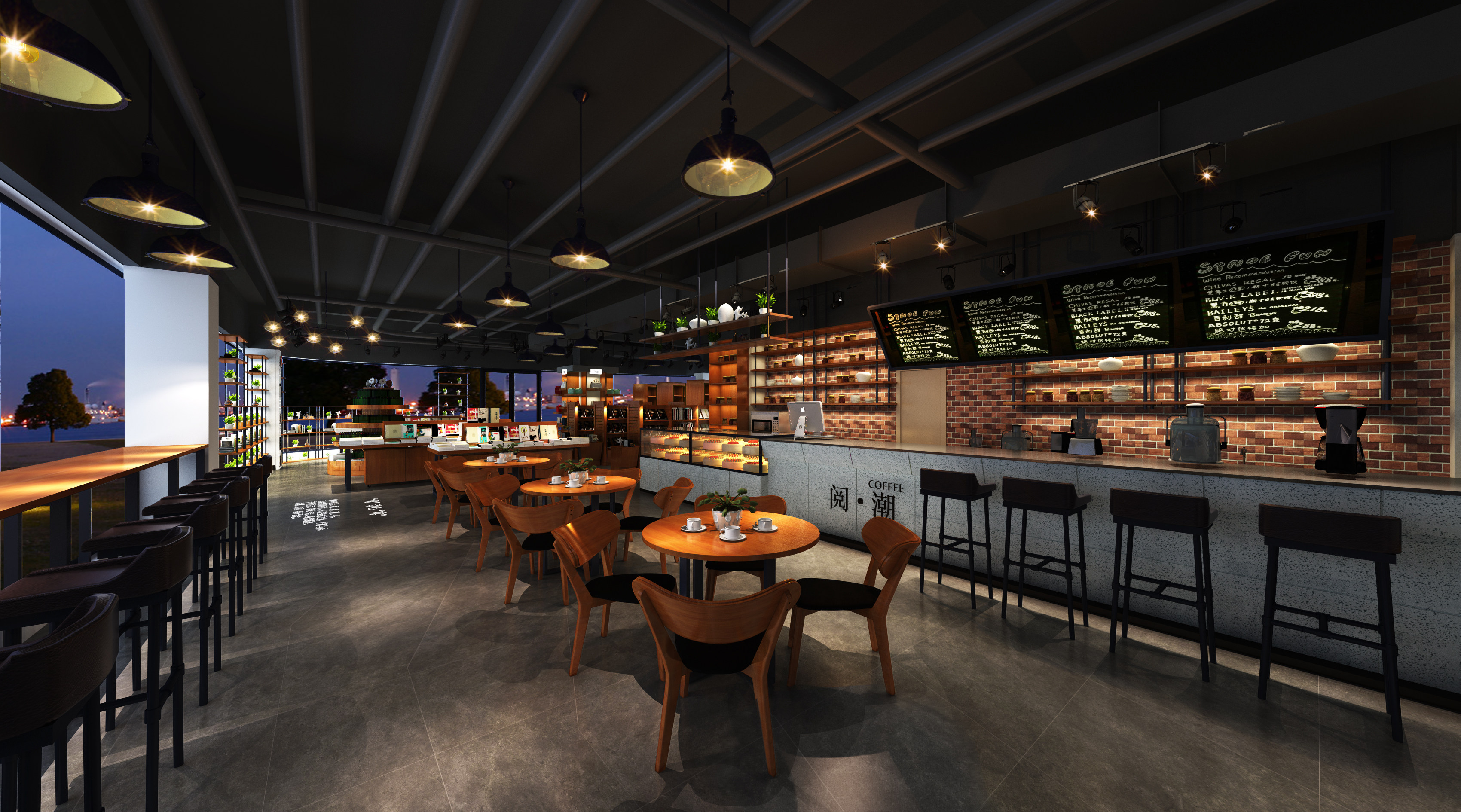 咖啡厅面包房3D模型下载