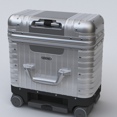 工业风多功能行李箱3d模型