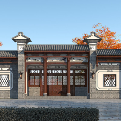 中式古建街道3d模型