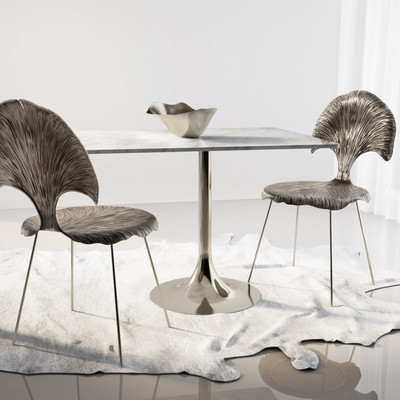 后现代大理石餐桌椅3d模型