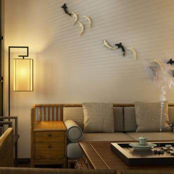 中式茶座会客厅3D模型