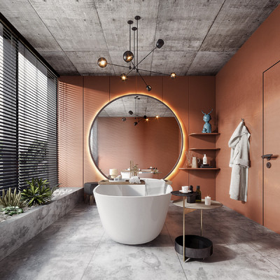 现代简约浴室3d模型