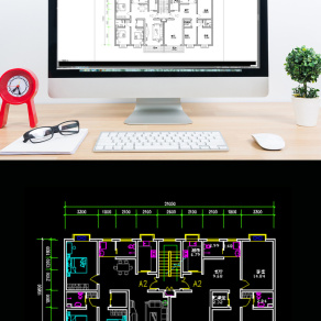 现代居室家装施工图CAD