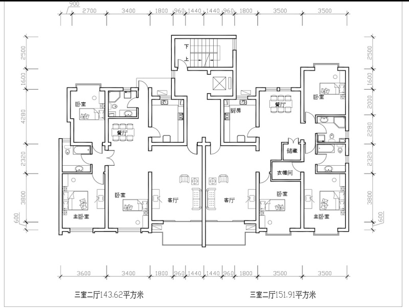 CAD创意<a href=https://www.yitu.cn/su/7212.html target=_blank class=infotextkey>户型</a>图