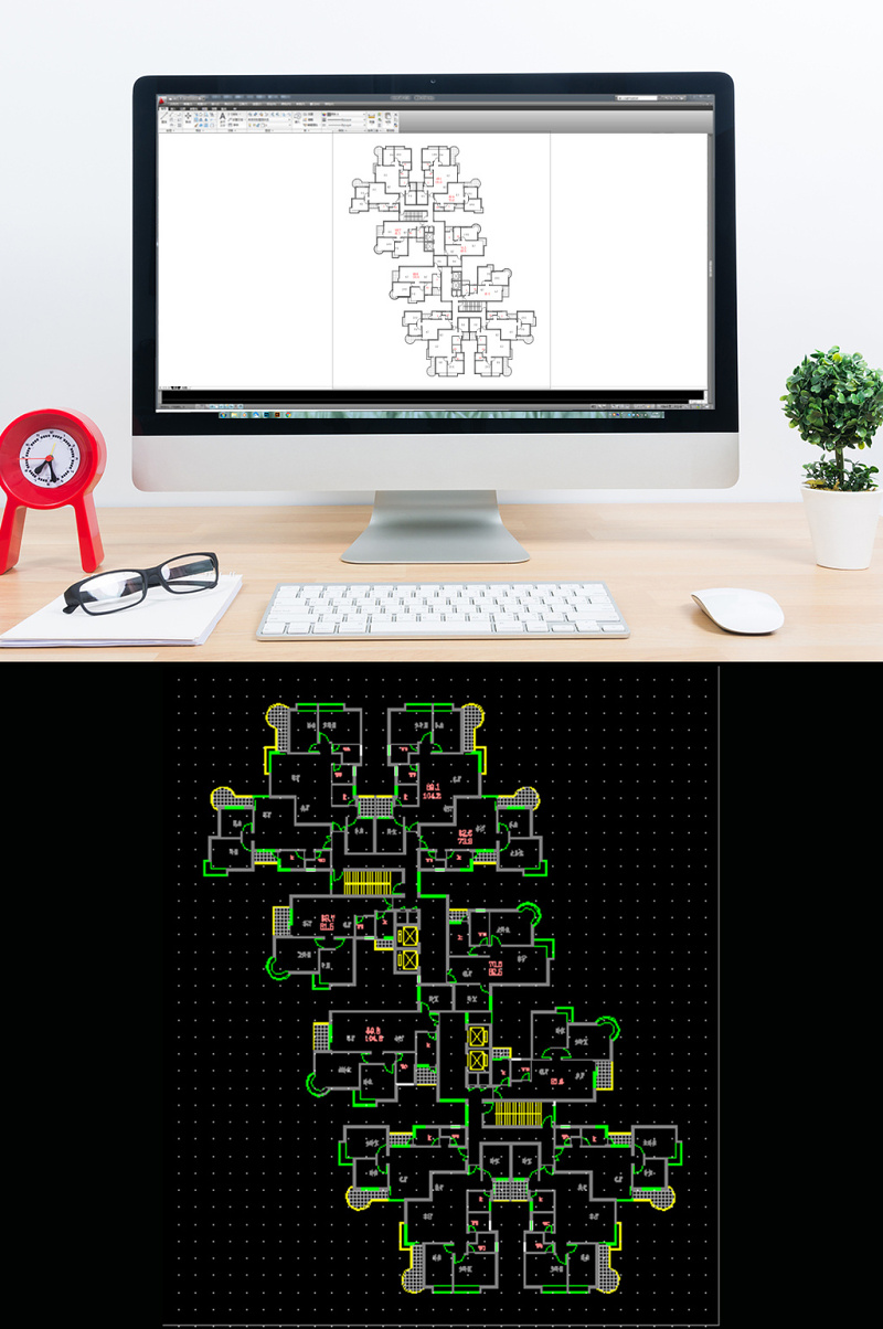 CAD家装<a href=https://www.yitu.cn/su/7212.html target=_blank class=infotextkey>户型</a>图三室一厅两<a href=https://www.yitu.cn/su/7756.html target=_blank class=infotextkey>卫生间</a>