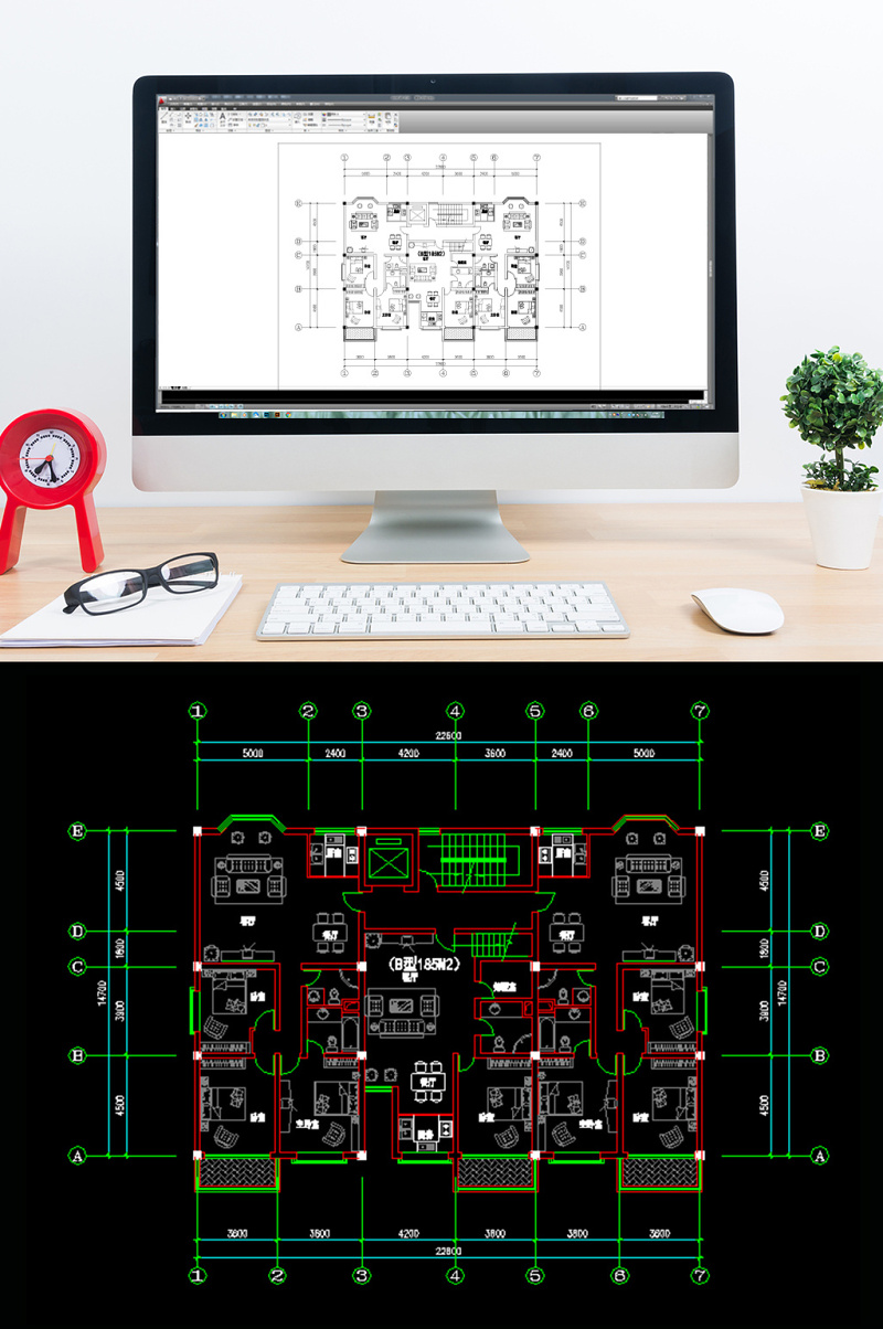 CAD<a href=https://www.yitu.cn/su/7212.html target=_blank class=infotextkey>户型</a>图三室三厅