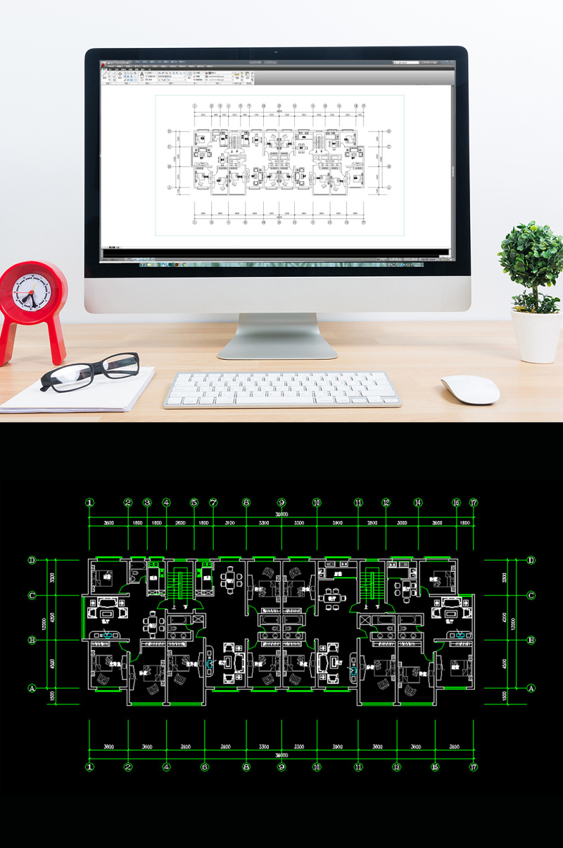 CAD<a href=https://www.yitu.cn/su/7212.html target=_blank class=infotextkey>户型</a>图三室两厅