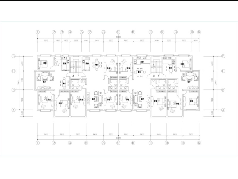 CAD<a href=https://www.yitu.cn/su/7212.html target=_blank class=infotextkey>户型</a>图三室两厅