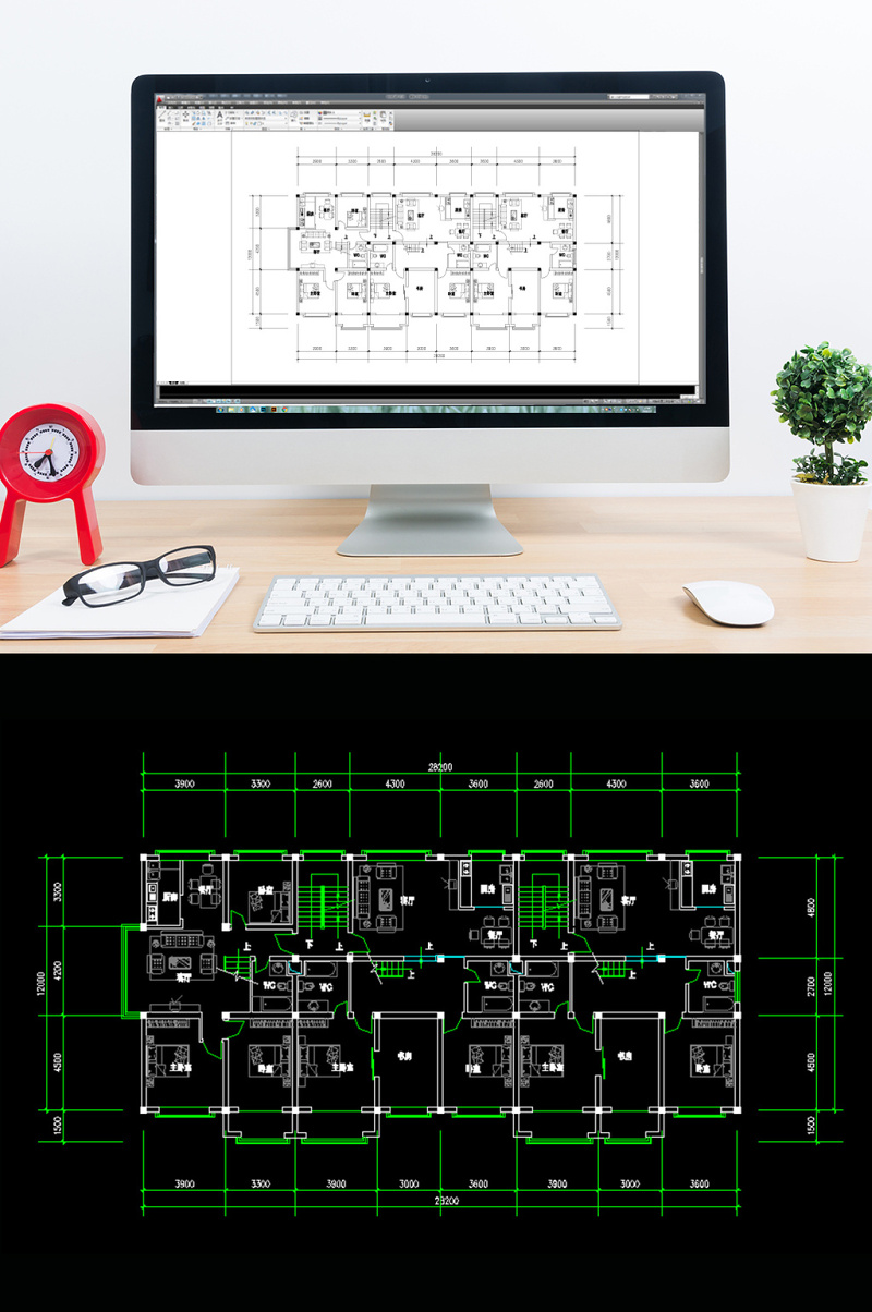 CAD<a href=https://www.yitu.cn/su/7212.html target=_blank class=infotextkey>户型</a>图三室两厅