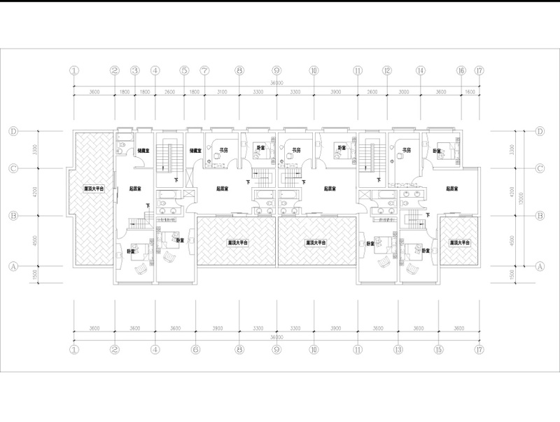 CAD家居<a href=https://www.yitu.cn/su/7212.html target=_blank class=infotextkey>户型</a>图两室一<a href=https://www.yitu.cn/sketchup/shufang/index.html target=_blank class=infotextkey>书房</a>