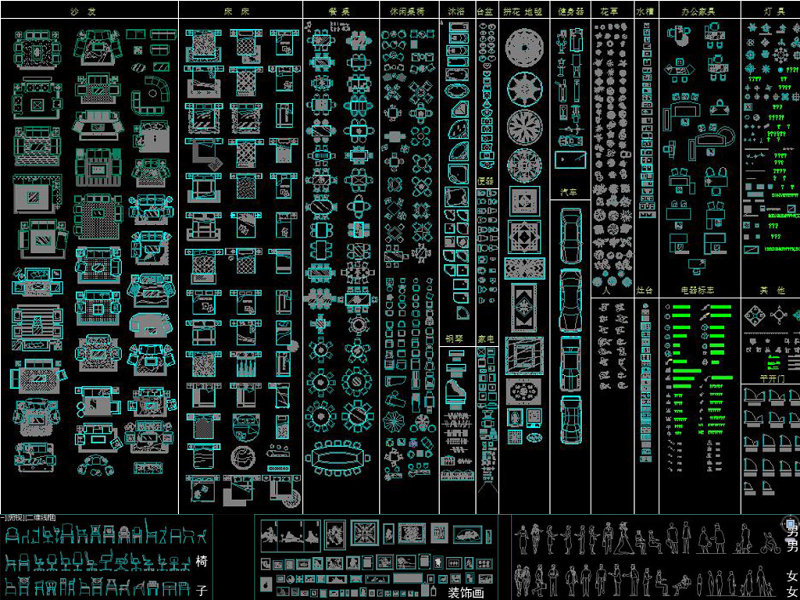 CAD家居用品图库cad<a href=https://www.yitu.cn/su/7392.html target=_blank class=infotextkey>平面</a>图库