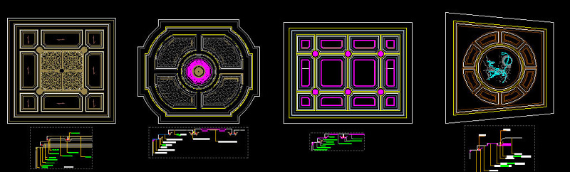 整木家居天<a href=https://www.yitu.cn/sketchup/huayi/index.html target=_blank class=infotextkey>花</a><a href=https://www.yitu.cn/su/7458.html target=_blank class=infotextkey>吊顶</a>CAD图库大全