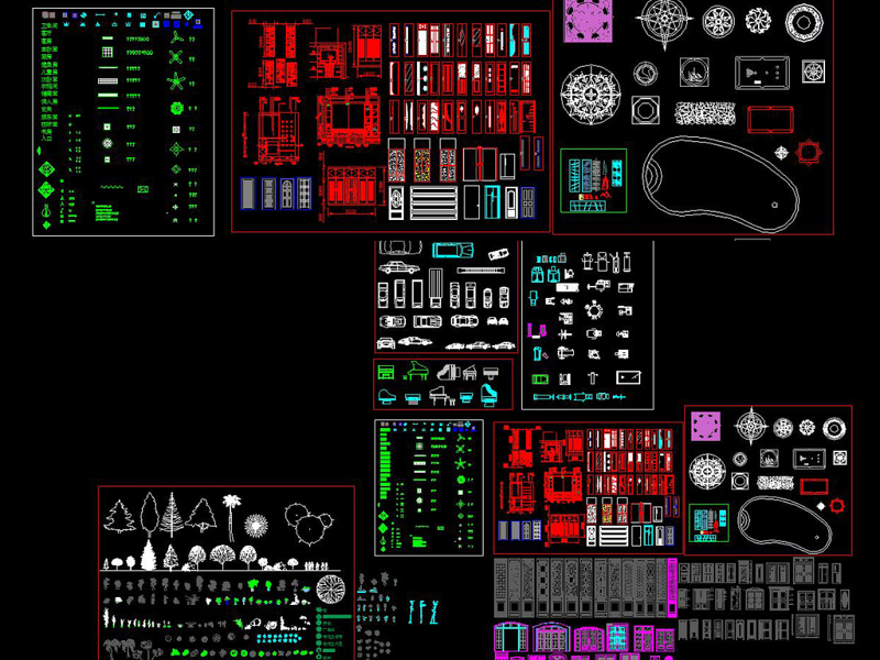 工装家装常用CAD图库大全