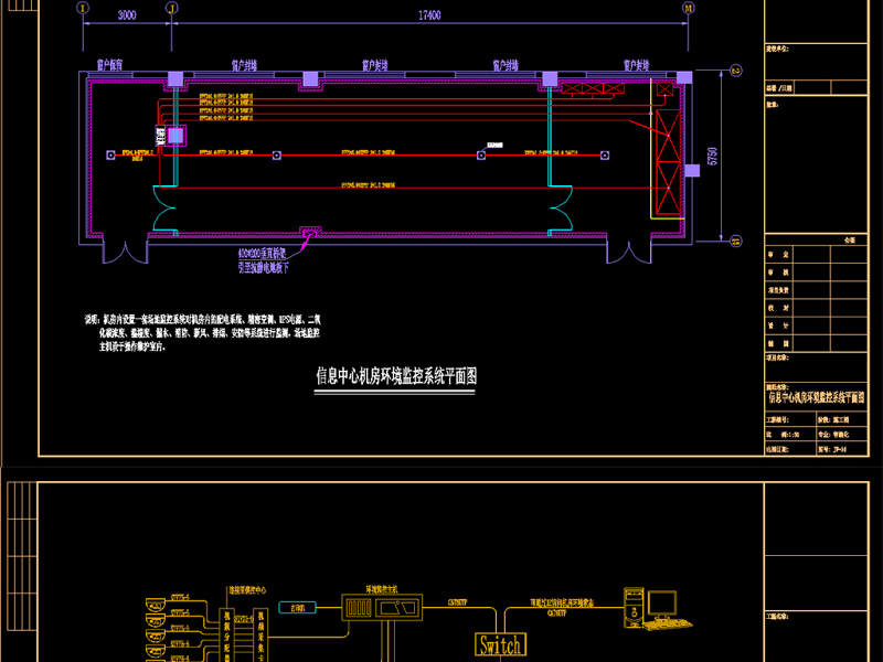 信息中心(数据中心)机房CAD全套施工图