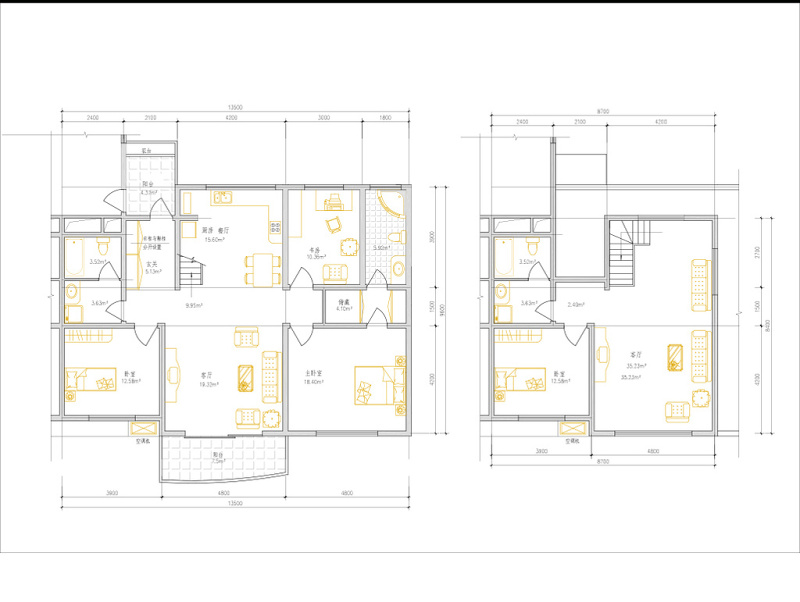 CAD家装两室两厅一<a href=https://www.yitu.cn/sketchup/shufang/index.html target=_blank class=infotextkey>书房</a><a href=https://www.yitu.cn/su/7212.html target=_blank class=infotextkey>户型</a>