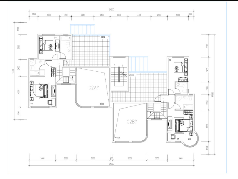 CAD<a href=https://www.yitu.cn/su/7212.html target=_blank class=infotextkey>户型</a>两室一厅别墅