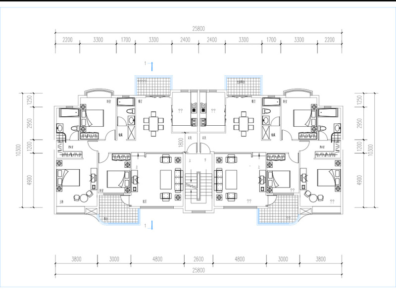 cad<a href=https://www.yitu.cn/su/7212.html target=_blank class=infotextkey>户型</a>三室两厅