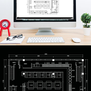 CAD餐饮平面布局