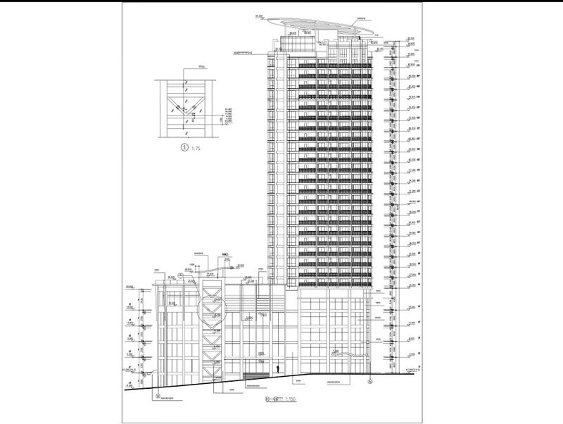 建筑施工图CAD大厦施工图