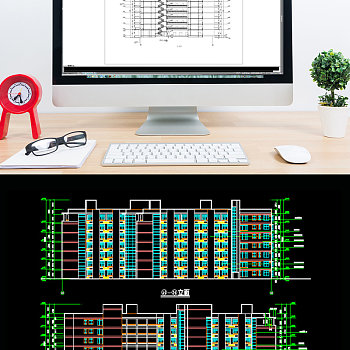 建筑施工图CAD集体宿舍楼施工图