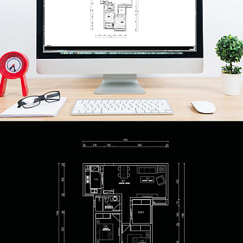 三室两厅户型CAD平面方案