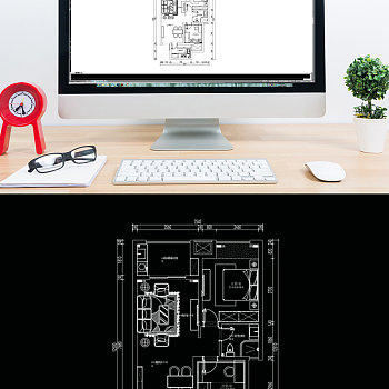 两室一厅户型CAD平面