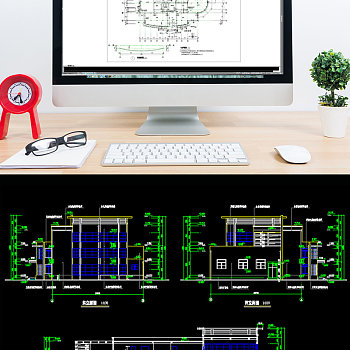 会所全套建筑CAD施工图