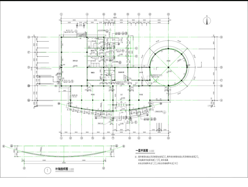 会所全套建筑CAD施工图