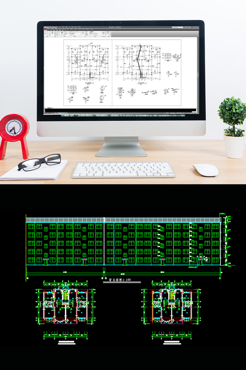 某<a href=https://www.yitu.cn/sketchup/huayi/index.html target=_blank class=infotextkey>花</a>园<a href=https://www.yitu.cn/su/7580.html target=_blank class=infotextkey>多层住宅</a>建筑CAD施工图