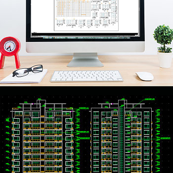 十三层楼房建筑CAD施工图