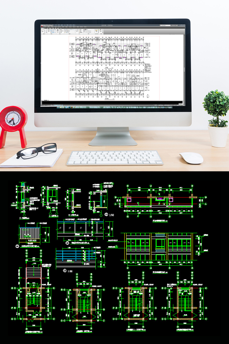 六层<a href=https://www.yitu.cn/su/8159.html target=_blank class=infotextkey>楼</a>建筑CAD施工图