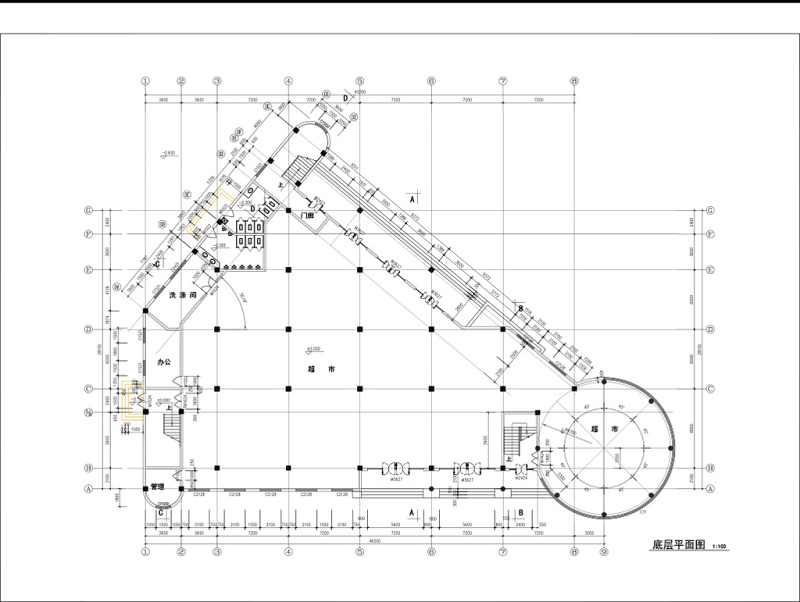 三层会所建筑CAD施工图