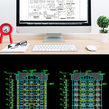 六层小楼建筑CAD施工图