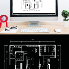 三室两厅多层户型CAD平面居室设计