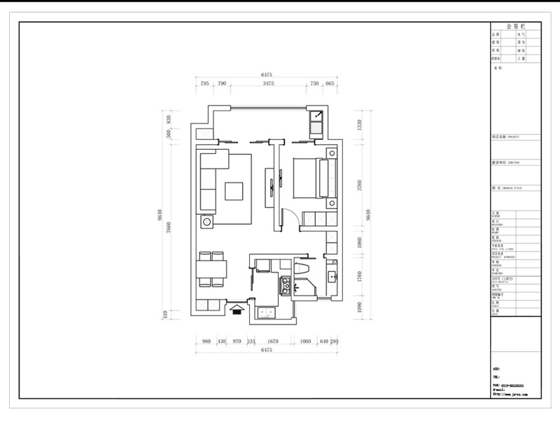 两室一厅<a href=https://www.yitu.cn/su/7212.html target=_blank class=infotextkey>户型</a>CAD<a href=https://www.yitu.cn/su/7392.html target=_blank class=infotextkey>平面</a>图定制