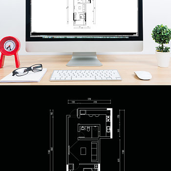 单身公寓CAD户型平面定制