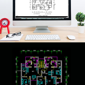 住宅建筑二至四层CAD平面图